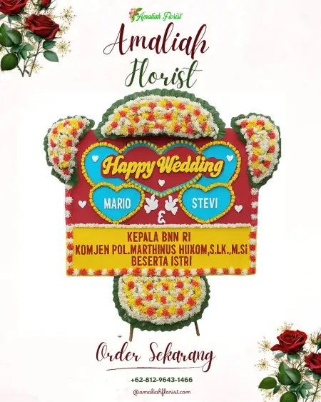 Papan Bunga Pernikahan Petok